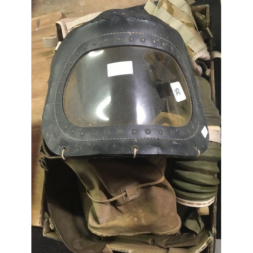 35 - VINTAGE WWII BABIES GAS MASK