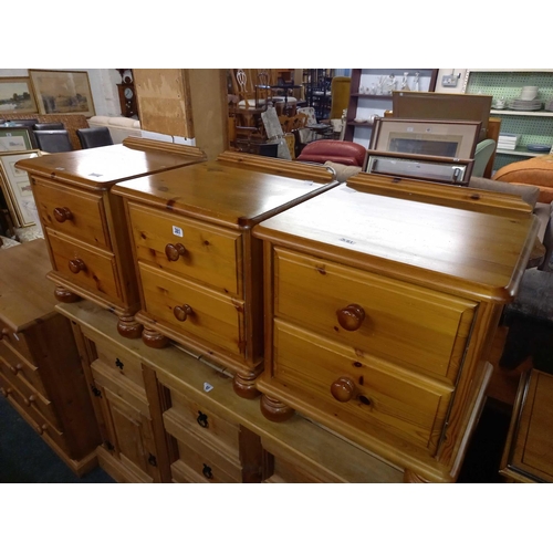 381 - 3 PINE CHEST OF 2 DRAWERS