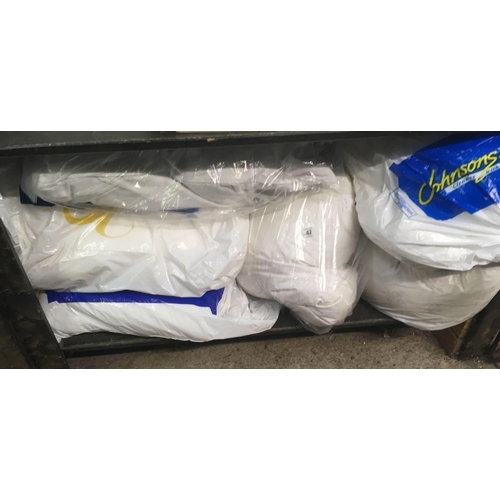 47 - QTY OF PILLOWS & DUVET'S IN DRY CLEANERS BAGS