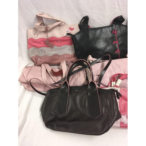 50 - 8 VARIOUS ASSORTED HANDBAGS IN NEW CONDITION, BEARING THE NAME ''RADLEY'' SOME WITH LABELS