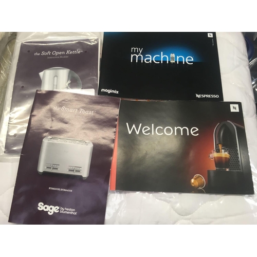 59 - MAGI MIX NESPRESSO MACHINE, NOT KNOWN IF COMPLETE, A SAGE ELECTRIC KETTLE & TOASTER, NEAR NEW CONDIT... 