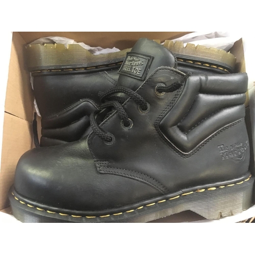 9 - PAIR OF DOCTOR MARTENS, SIZE 8 BLACK BOOTS