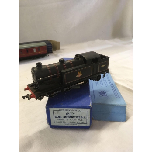 1060 - HORNBY DUBLO TANK LOCO EDL17, 'OO' GAUGE ROLLING STOCK & SIGNALS ETC
