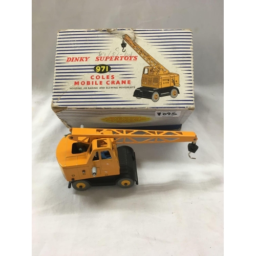 1095 - DINKY SUPER TOY, COLES MOBILE CRANE