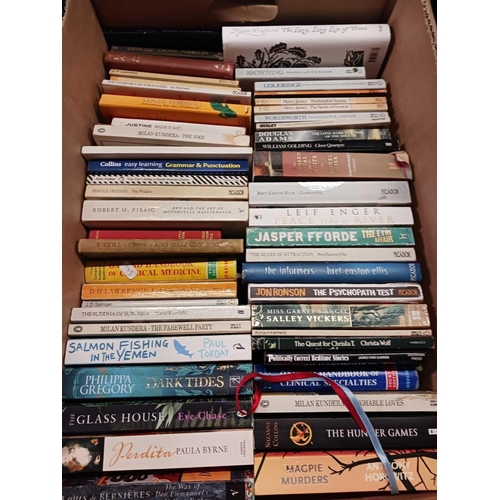 115 - 2 CARTONS OF MISC HARDBACK & SOFT BACK BOOKS