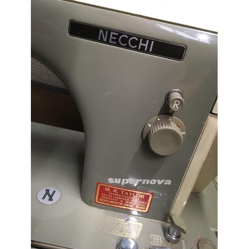 133 - NECCHI ELECTRIC SEWING MACHINE, NO POWER CORD