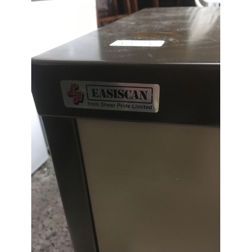 142 - EASISCAN 2 DRAWER METAL FILING CABINET