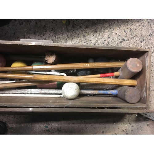 191 - VINTAGE CROQUET SET IN ORIGINAL BOX