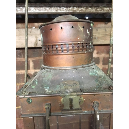 199 - BRASS & COPPER HANGING LAMP