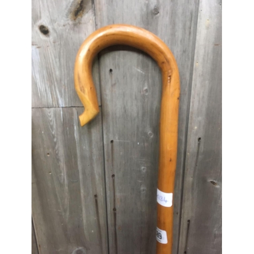 389 - WOODEN SHEPHERD CROOK