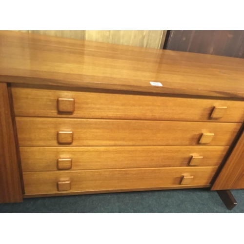 406 - MID CENTURY TEAK SIDEBOARD BY VANSON IN EXCELLENT CONDITION, 6ft WIDE APPROX