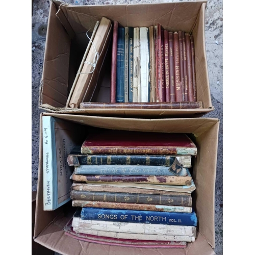 112 - 2 CARTONS OF MISC VINTAGE SONG & MUSIC BOOKS