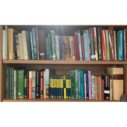 253 - 4 SHELVES OF MAINLY HARDBACK BOOKS, HISTORY, THE SOUTH WEST, LANGUAGE ETC