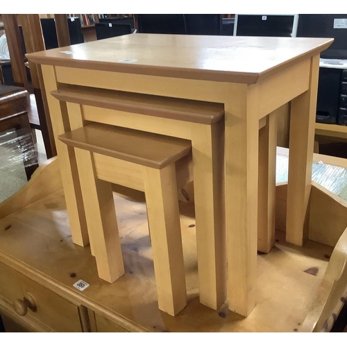 352 - MODERN PINE NEST OF 3 TABLES