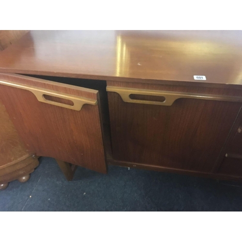 601 - RETRO TEAK SIDEBOARD, NO NAME APPARENT, 4ft 9'' WIDE