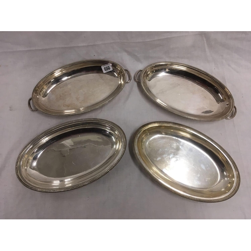 650 - PAIR OF OVAL ENTRÉE DISHES