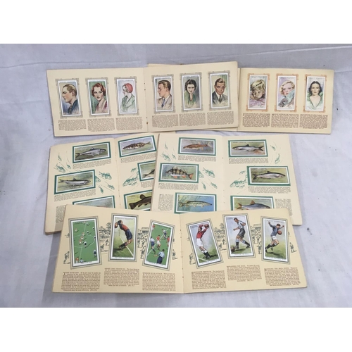 688 - 5 SETS OF JOHN PLAYER CIGARETTE CARDS, 2 X FILM STARS, 2 X FRESHWATER FISH & 1 X ASSOCIATION FOOTBAL... 