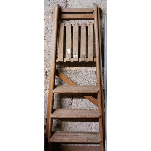 70 - VINTAGE WOODEN 3 STEP,  STEP LADDER, DECORATIVE PURPOSE USE ONLY