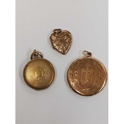 728 - VICTORIAN PHOTO LOCKET & TWO OTHERS