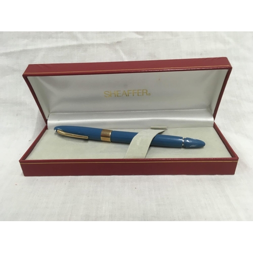 847 - SHEAFFER PEN (GOLD NIB & FINIAL'S) & WATERMAN 14ct NIB