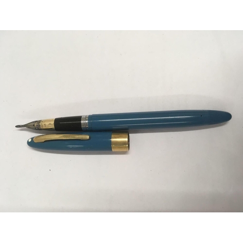 847 - SHEAFFER PEN (GOLD NIB & FINIAL'S) & WATERMAN 14ct NIB