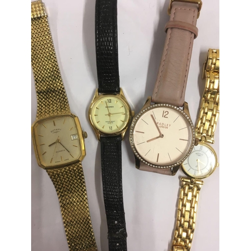 849 - QTY OF LADIES WATCHES, RADLEY, SEKONDA & 2 ROTARY WATCHES, NOT KNOWN IF WORKING