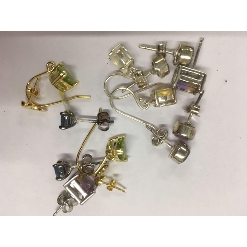 850 - QTY OF MULTI STONED EARRINGS