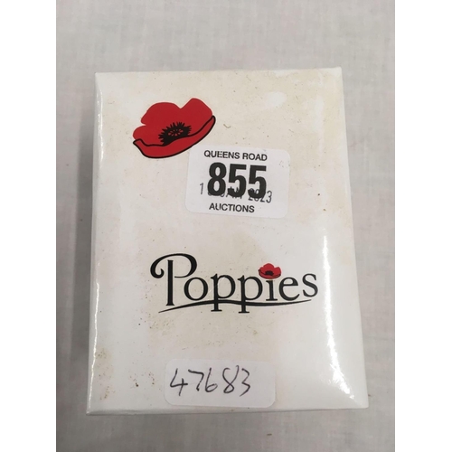 855 - POPPIES COMMEMORATIVE WRIST WATCH