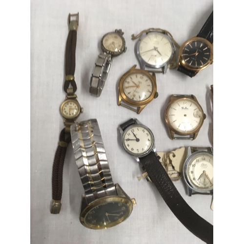 857 - TUB OF MISC GENTS / LADIES WRIST WATCHES, NOT KNOWN IF WORKING