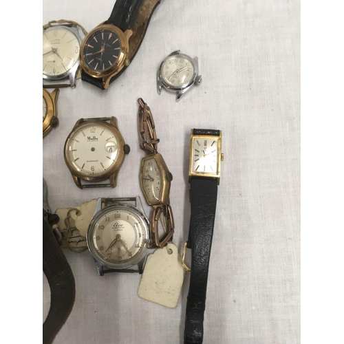 857 - TUB OF MISC GENTS / LADIES WRIST WATCHES, NOT KNOWN IF WORKING