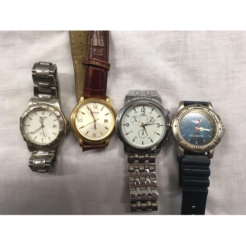 868 - 4 X WATCHES: SEKONDA, ORLANDO, MILD SEVEN, SEKONDA. NOT KNOWN IF WORKING