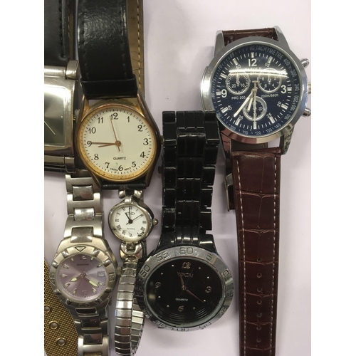 880 - 7 X WATCHES: CHRISTIN LARS, YAZOLE, YINTAI, SEKONDA, OTHER, NEXT, AVON.