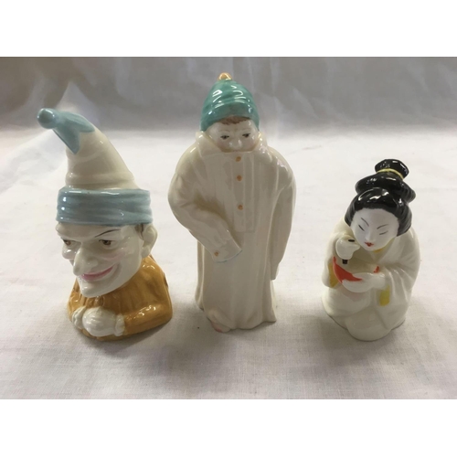 918 - 3 CANDLE SNUFFER, PUNCH, JAPANESE GIRL & TODDIE