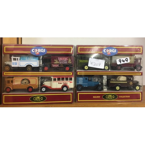 949 - QTY OF CORGI DINKY TOYS FROM THE CAMEO COLLECTION INCL; RAF PERSONNEL TRANSPORT SET & THE 50TH ANNIV... 