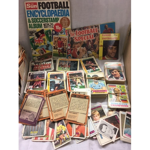 957 - 2 SMALL CARTONS OF MISC FOOTBALL CARDS