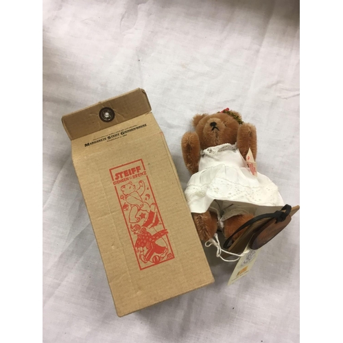 970 - 3 VINTAGE DOLLS & A STEIFF BEAR IN BOX