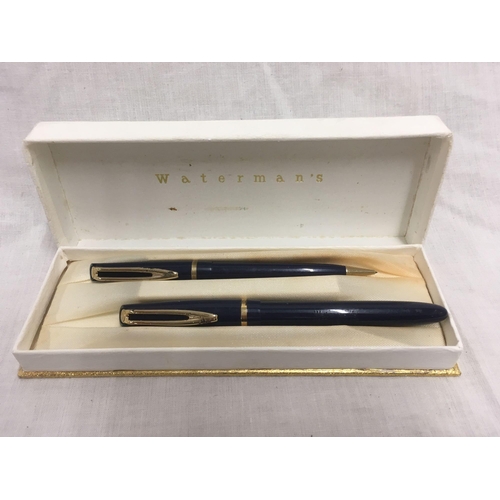 847 - SHEAFFER PEN (GOLD NIB & FINIAL'S) & WATERMAN 14ct NIB