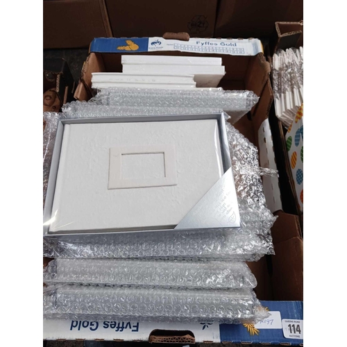 114 - CARTON OF HAND MADE GUEST BOOKS & NOTE BOOKS