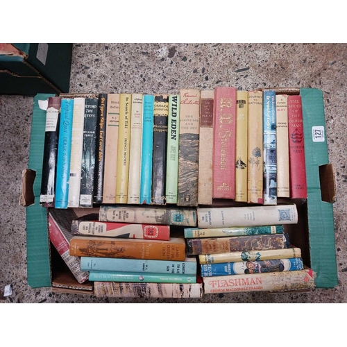 127 - 2 CARTONS OF VINTAGE BOOKS, FICTION AND NON FICTION