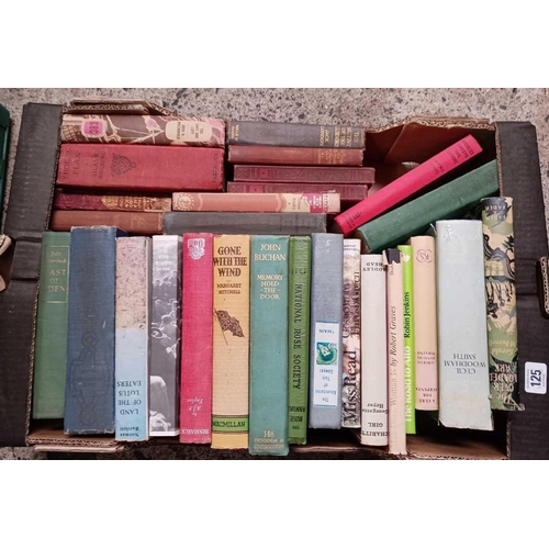 125 - 2 CARTONS OF VINTAGE BOOKS, FICTION AND NON FICTION