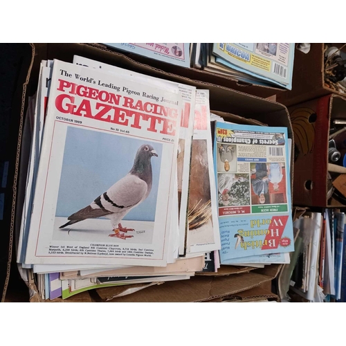 26 - 3 CARTONS OF PIGEON RACING MAGAZINES