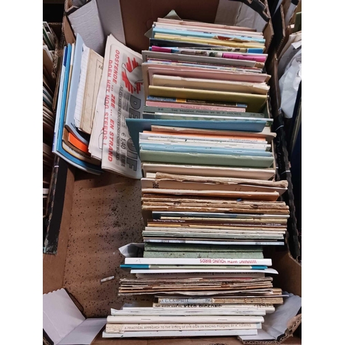 31 - 3 CARTONS OF PIGEON RACING MAGAZINES & BOOKLETS ETC