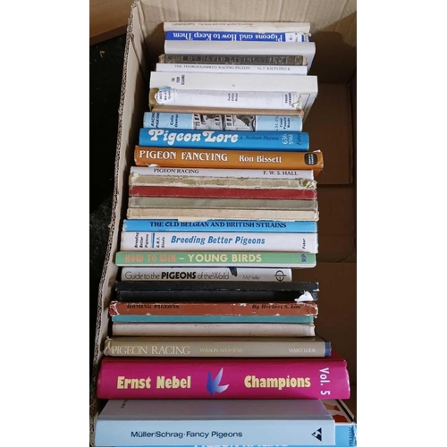 34 - 3 CARTONS OF HARDBACK & SOFT BACK BOOKS ON PIGEON RACING INCL; BOOK, THE PIGEON BY WENDELL MITCHELL ... 