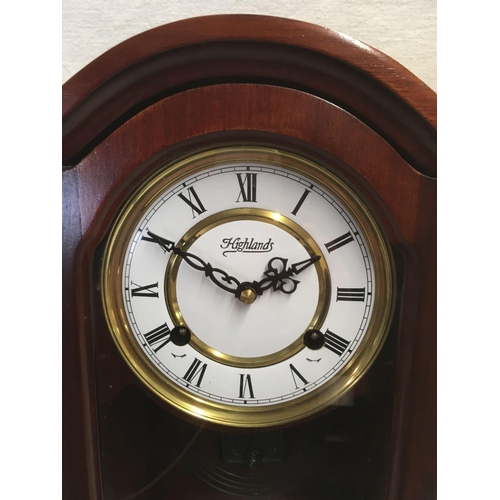 605 - MODERN HIGHLANDS STRIKING WALL CLOCK