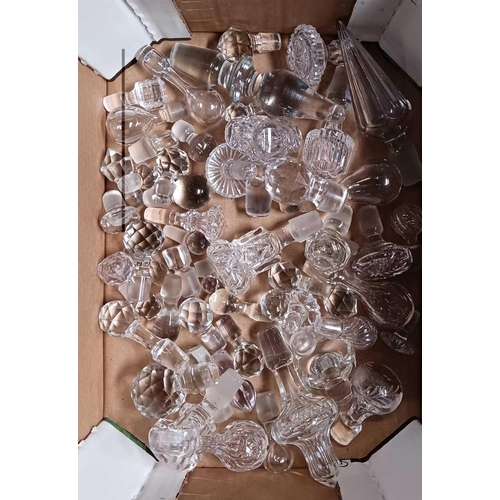 71 - 3 CARTONS WITH 6 DECANTERS & LARGE QTY OF DECANTER STOPPERS