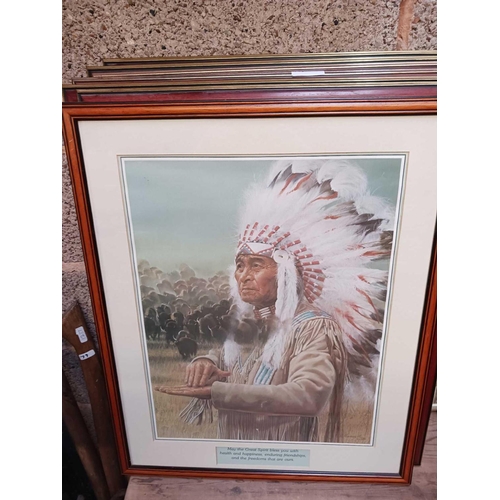 83 - 10 F/G PICTURES OF NORTH AMERICAN INDIAN'S