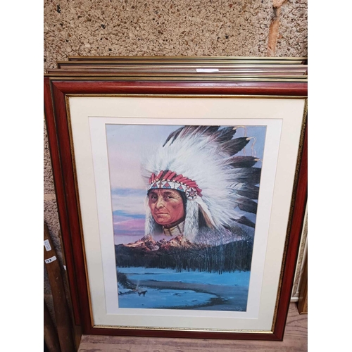 83 - 10 F/G PICTURES OF NORTH AMERICAN INDIAN'S