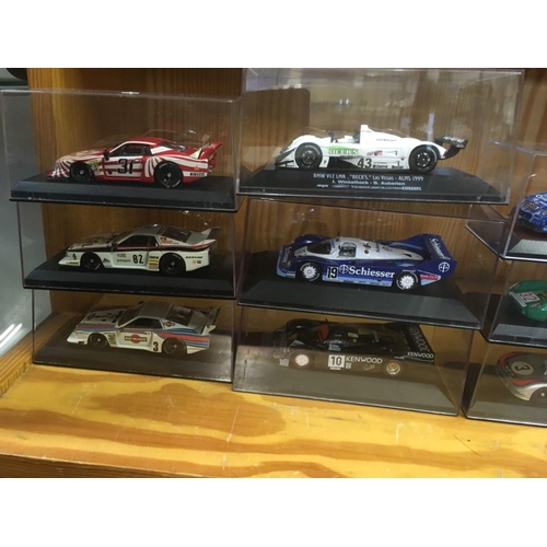 933 - 18 BOXED MODEL RACE CARS