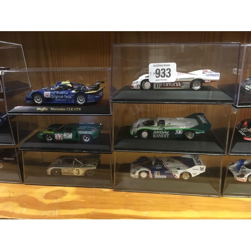 933 - 18 BOXED MODEL RACE CARS