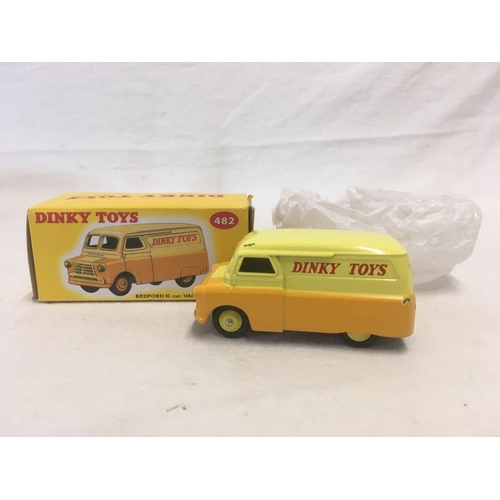 937 - 2 VINTAGE OPEN SPORTS CARS & A BOXED BEDFORD 1000 WEIGHT VAN BY DINKY TOYS